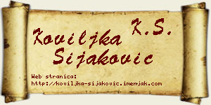 Koviljka Šijaković vizit kartica